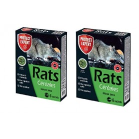 Raticide céréales action radicale prêt à l'emploi KB Home Defense - 6  sachets 25 g - KB Home Defense